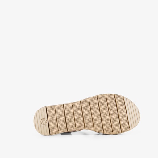 Dames sandalen beige goud