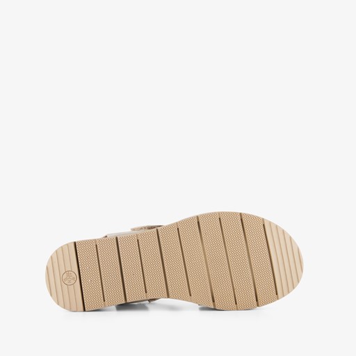 Dames sandalen goud beige