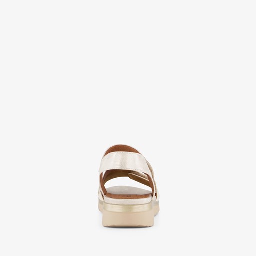 Dames sandalen goud beige