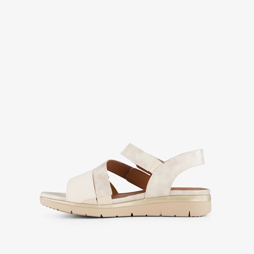Dames sandalen goud beige