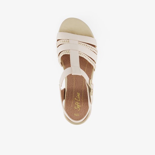 Dames sandalen beige goud