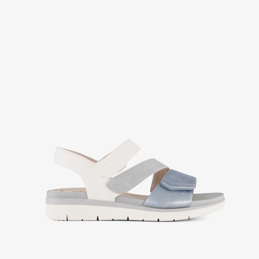 Dames sandalen blauw metallic