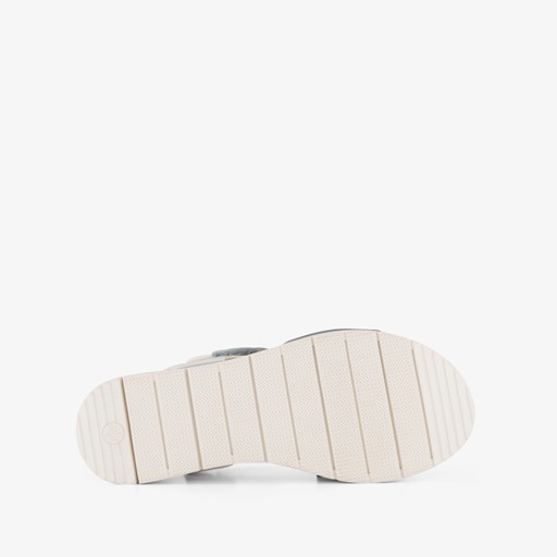 Dames sandalen blauw metallic