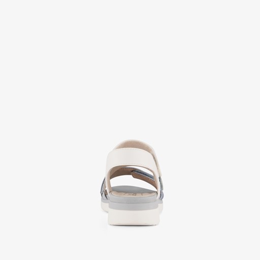 Dames sandalen blauw metallic