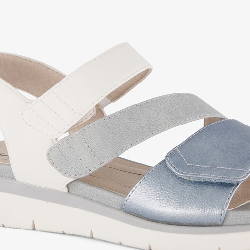 Dames sandalen blauw metallic