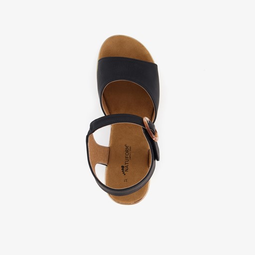 Dames sandalen met hak zwart