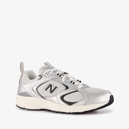 408 dames sneakers zilver wit