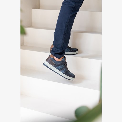 Heren sneakers blauw