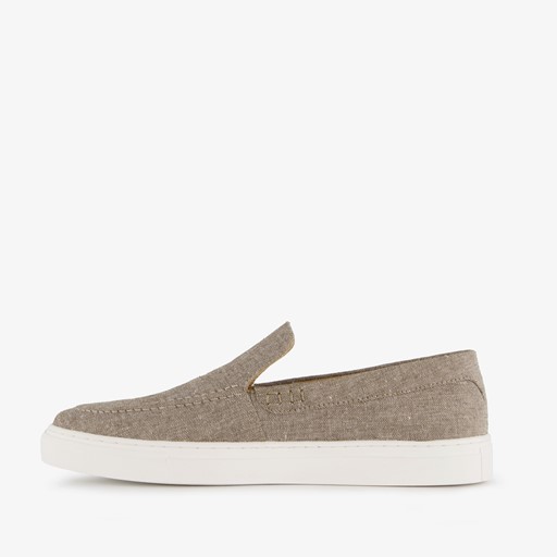 Heren instappers taupe