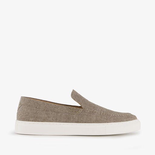 Heren instappers taupe