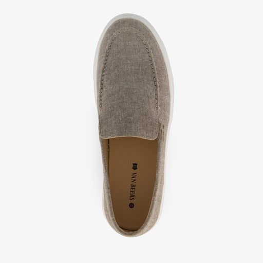 Heren instappers taupe