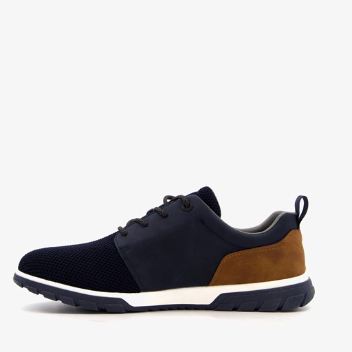 Heren sneakers navy bruin