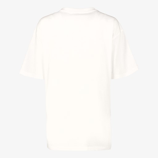 Oversized dames T-shirt met print wit