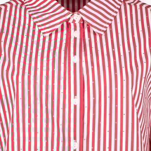 Gestreepte dames blouse rood wit