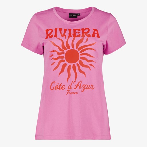 Dames T-shirt met print roze
