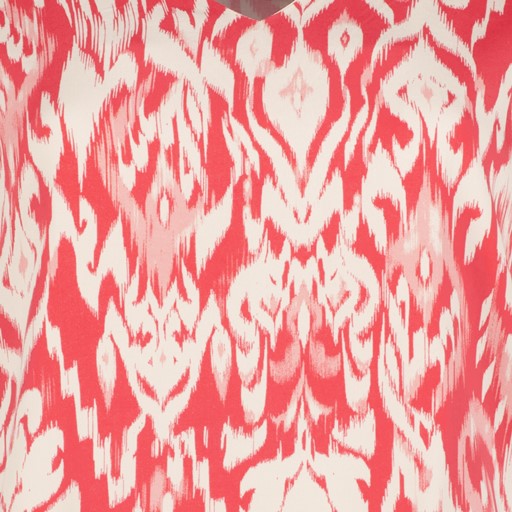 Dames T-shirt met print roze wit