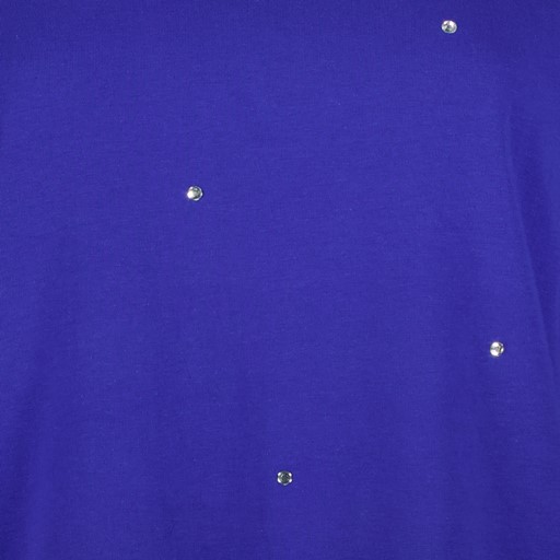 Oversized dames T-shirt met strass blauw