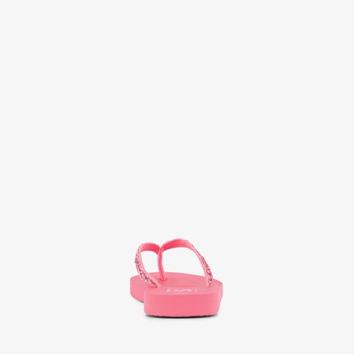 Meisjes teenslippers met glitters roze