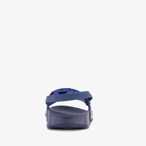Blauwe kinder badslippers met visjes