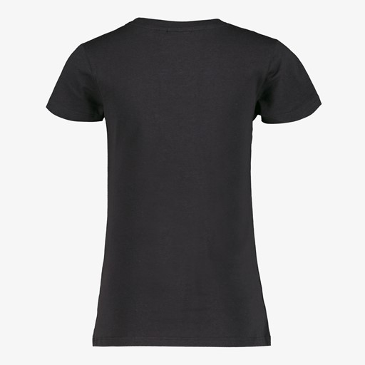 Meisjes T-shirt met frontprint zwart