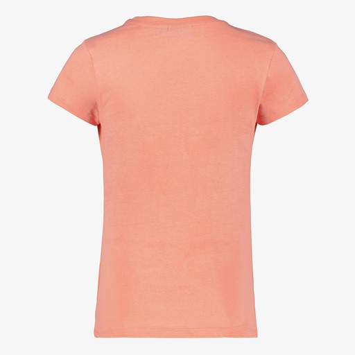 Meisjes T-shirt met tijgerkop oranje