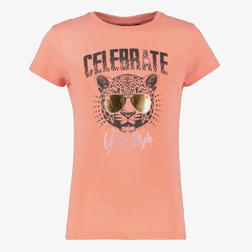 Meisjes T-shirt met panter en zonnebril