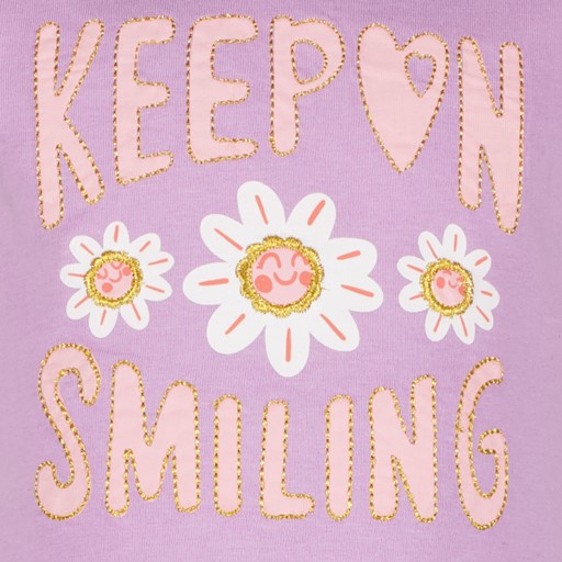 Meisjes T-shirt met bloemen lila