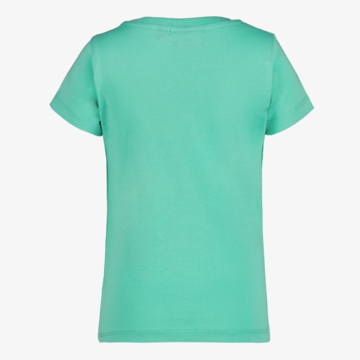 Meisjes T-shirt met panter blauw groen