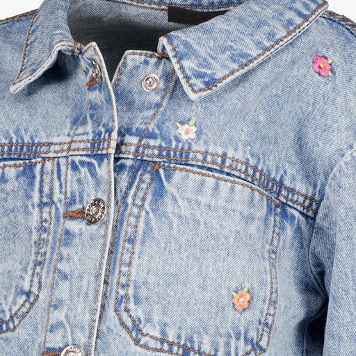 Meisjes spijkerjas met borduursels
