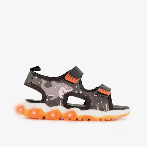 Sandalen haai met lichtjes zwart