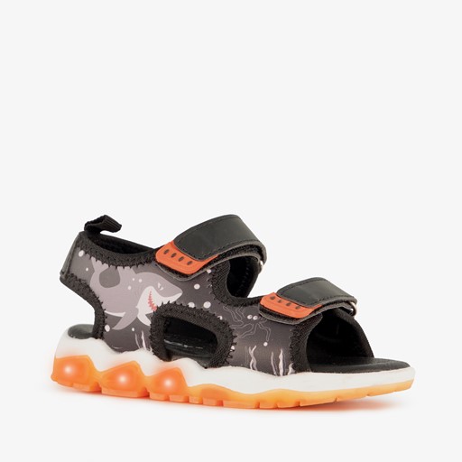Sandalen haai met lichtjes zwart
