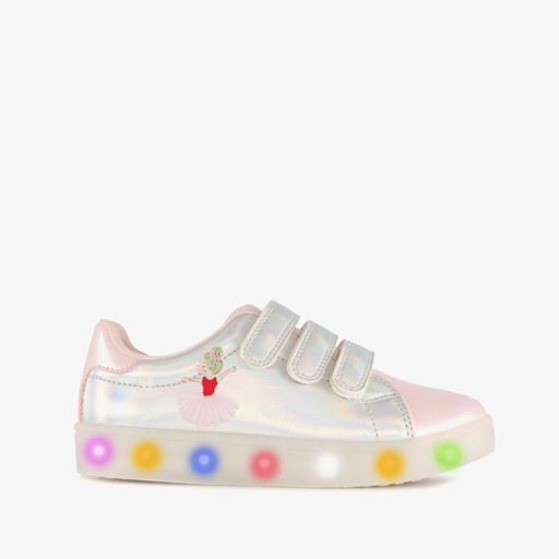 Metallic sneakers met lichtjes zilver