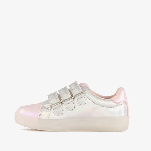 Metallic sneakers met lichtjes zilver