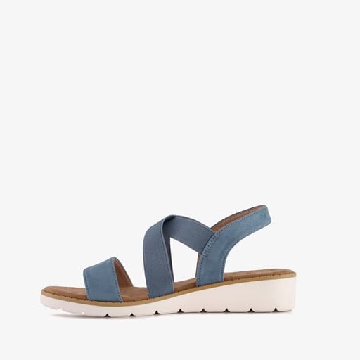 Dames sandalen denim blauw
