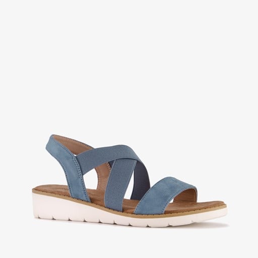 Dames sandalen denim blauw