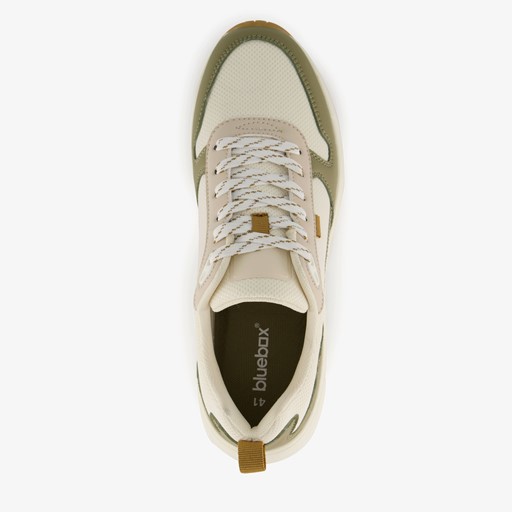 Heren sneakers groen beige