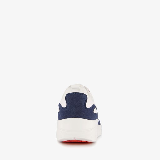 Heren sneakers met airzool wit blauw