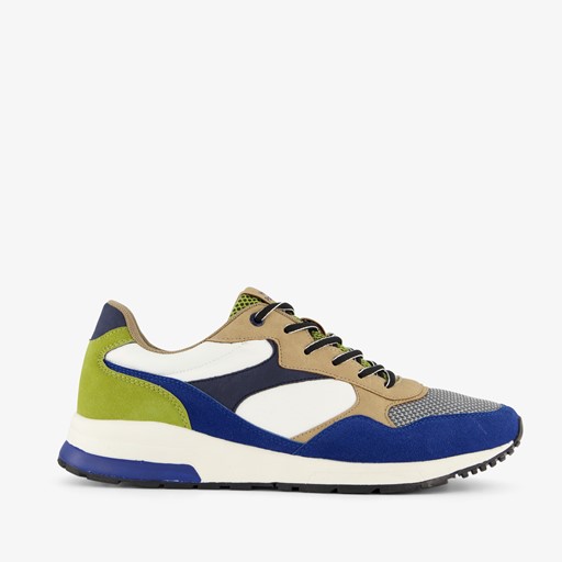 Heren sneakers blauw groen