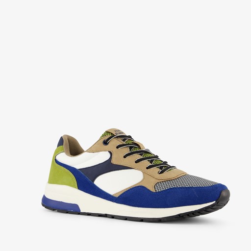 Heren sneakers blauw groen