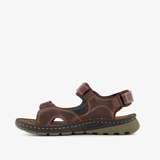 Leren heren sandalen cognac