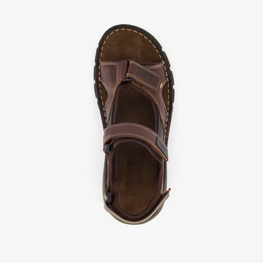 Leren heren sandalen cognac