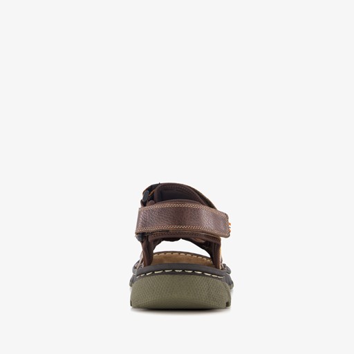 Leren heren sandalen cognac