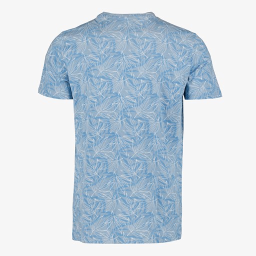 Heren T-shirt met print en opdruk blauw