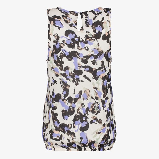 Dames singlet met print wit paars