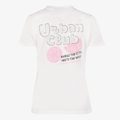 Dames T-shirt met backprint wit
