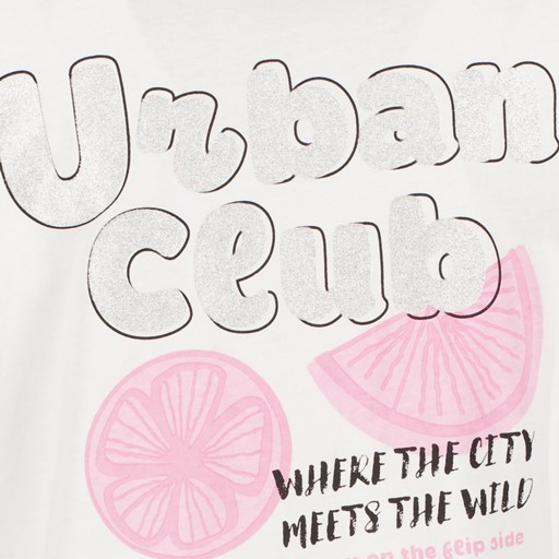 Dames T-shirt met backprint wit