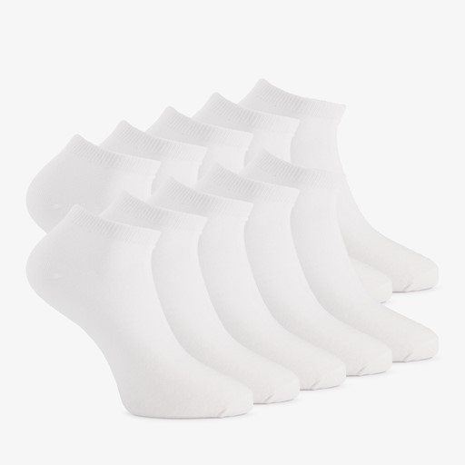 10 paar witte sneakersokken