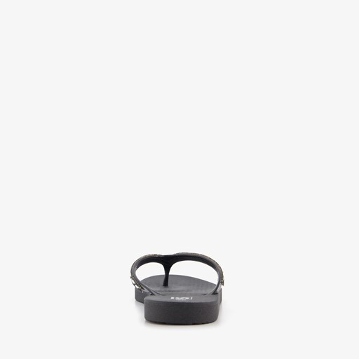 Dames slippers met strass steentjes zwart