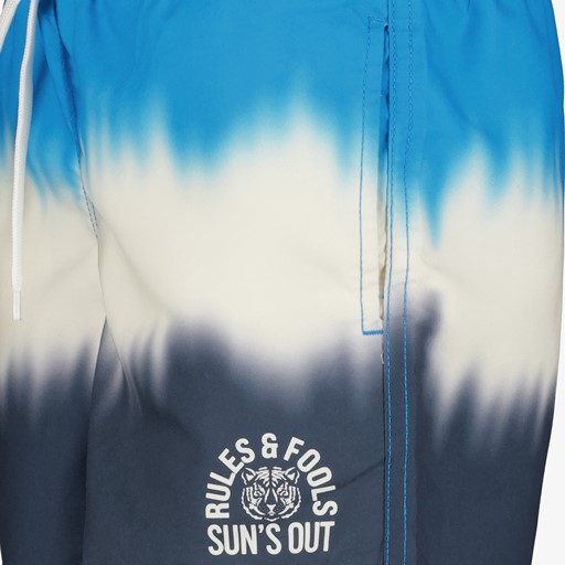 Jongens zwemshort met print blauw