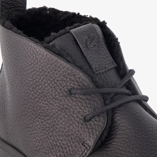 ECCO Soft 7 Tred leren dames veterschoenen zwart